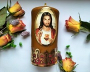 Świeca gromnica z wosku pszczelego 