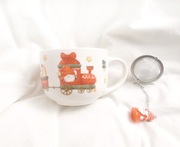 duży kubek świąteczny, Boże Narodzenie kubek z zaparzaczem Mikołaj