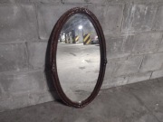 Lustro eliptyczne, zdobione, PRL 