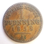 1 fenig 1858  Księstwo Lippe Leopold III 