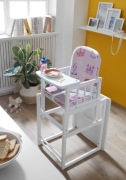 Krzesełko do karmienia 2w1 - Drewniane + Stolik