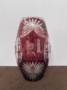 Odrzykoń Masywny Kryształowy Wazon z Dedykacją