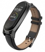 Pasek TECH-PROTECT Mi Band 5/6/6 NFC Złoty / Różowe Złoto / Skórzany Black