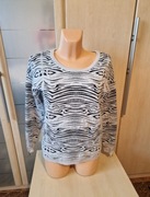 Sweter NAF NAF M, wzór zebra,  srebrna nitka, miękki i ciepły