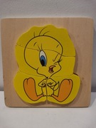 Pierwsze puzzle drewniane Tweety 4 elementy