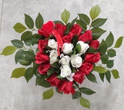 Stroik na cmentarz kompozycja nagrobna serce 