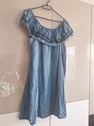 Sukienka w kolorze niebieskim ala jeans hiszpanka 42