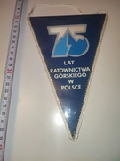 GOPR TOPR Górskie Ochotnicze Pogotowie Ratunkowe 75 lat proporczyk PRL