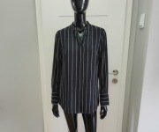 elegancka czarna koszula w paski KappAhl S/M biuro