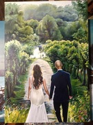 Portret olejny ręcznie malowany