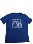 Śmieszna koszulka męska z nadrukiem napisami Piotr śmieszny XL