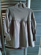 Bluzka - tunika  z wysokim kołnierzem   r. uniwersalny 