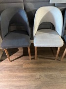 Krzesło marki ALORA model FAMEG A-1412  w kolorze jasno i ciemno szarym