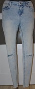 SPODNIE JEANS SKINNY RURKI DZIURY NEW LOOK 40