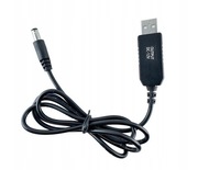 Kabel PRZETWORNICA DC 2.1x5.5mm USB 5V w 12V 1A
