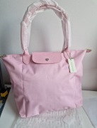 Pudrowy róż/ pink/ baby pink torebka LONGCHAMP roz L 