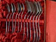 PIĘKNE WIDELCZYKI I ŁYŻECZKI HEFRA MET 60 WZÓR AMERYKAŃSKI