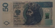 50 ZŁ KAZIMIERZ WIELKI 2012 r. SERIA AS STAN 1 UNC