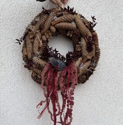 Wianek naturalny świąteczny zimowy