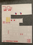 Kalkomania T-34-76 / T-34-85 skala 1/35 (RPM)