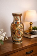 Wazon orientalny 30 cm – bogato zdobiony ceramiczny dekoracyjny