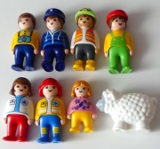 Playmobil 1.2.3. ludziki zawody 7 sztuk + owca