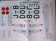 kalka DC-3 (i DC-2) Japonia, Rising Decals 1:72 