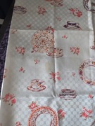 Obrus vintage PRL w filiżanki