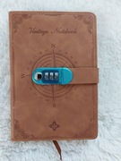 Dziennik notatnik skórzany PU organizer planer z kodem