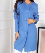 Merce - elegancki niebieski płaszcz