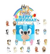 Topper toper 12szt. BLUE i BINGO, BLU na tort urodzinowy 