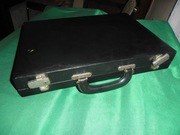 PRL aktówka męska czarna używana  wymiar 44/30/7