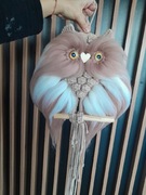 Sowa z makramy 30x60