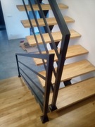 Balustrada wewnętrzna schodowa szklana barierka