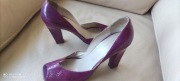 Piękne buty że skóry roz40 fuksja 
