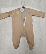 Prążkowane bawełniane pajacyki – 2-pak | Newborn 56 | nowe z metką +Gratiss