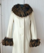 Eleganckie mankiety kołnierz etola z naturalnego jenota i lisa