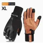 Rękawiczki rowerowe sportowe,  zimowe ocieplone, XL