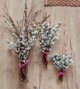 Bazie naturalne zestaw 3 sztuk bukietów ( 3 wysokosci) wielkanoc wiosna