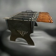 Przenośny grill MANGAL z zestawem szampurów – idealny na każdą okazję!