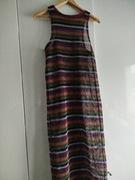 Sukienka z siatki w kolorowe paski midi Zara S 36 