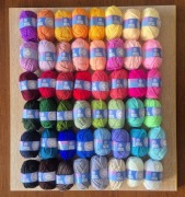 Kolorowy zestaw 48 włóczek po 25g/50m 