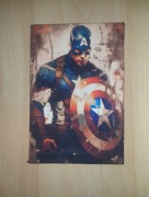 Obrazek do powieszenia Kapitan Ameryka stan idealny Wymiary: 18,5 x 27 cm