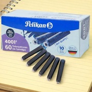 Naboje pióra wiecznego krótkie 4001 Pelikan niebieskie 60szt