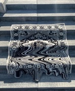 Ręcznie wykonany dywan wełniany 120x120