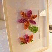 Obrazek kwiaty, łąka; kobiecy gabinet; quilling