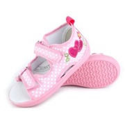 American Club Sandałki Kapcie Różowe Skórzana Wkładka 13cm Rozmiar 21