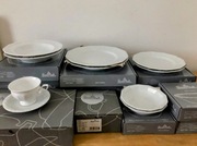 Rosenthal Biała Maria serwis talerze filiżanki dla 6 Osób. 