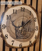 Zegar ścienny z plastra orzech włoski 