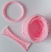 5 szt Miękka delikatna bezuciskowa baza gumka opaska opaski nr 7 różowy 